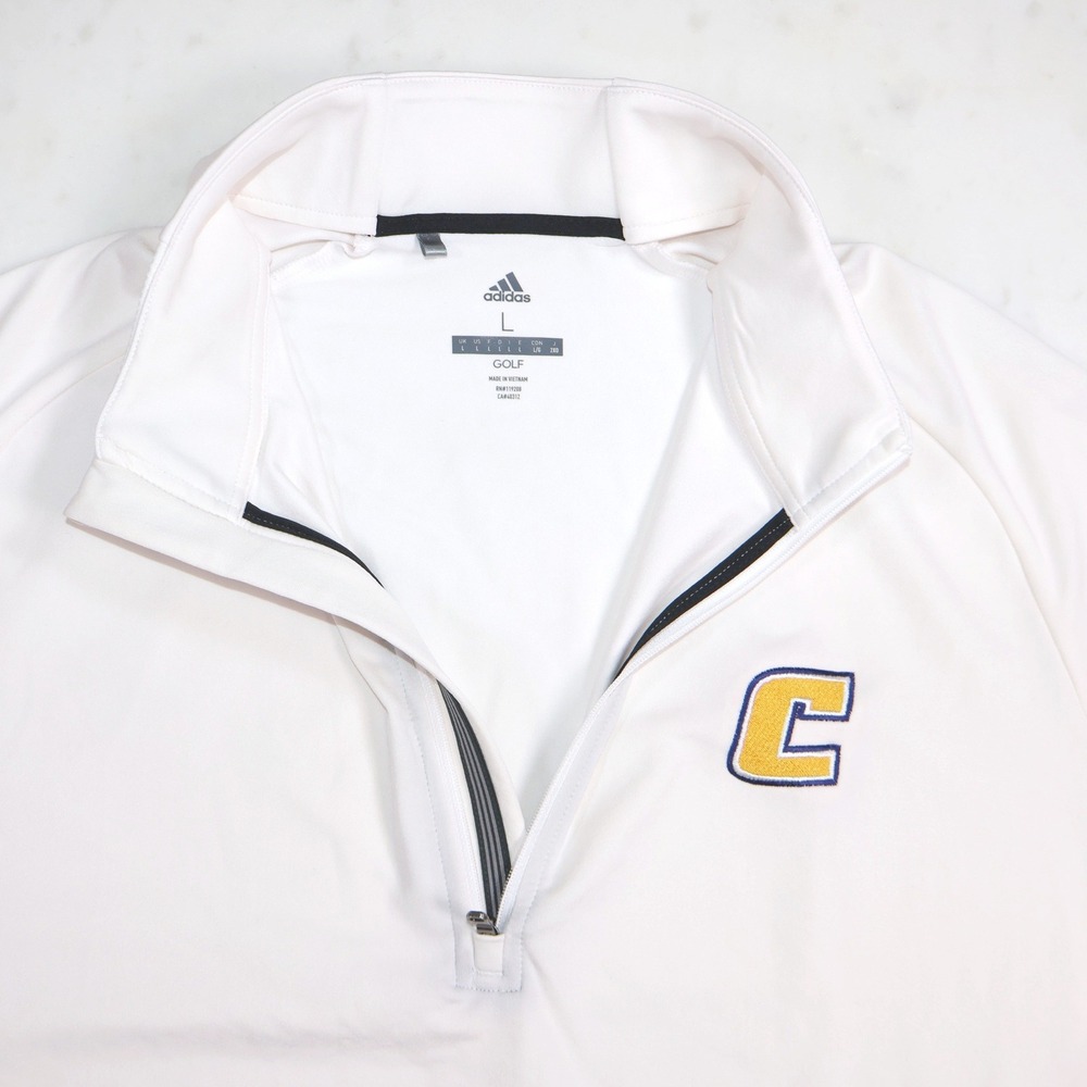 Adidas Golf UT Chattanooga White Quarter Zip Pullover Embroidered Logo Size L